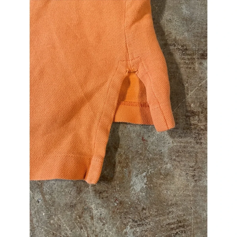 Vintage Polo Ralph Lauren Orange Polo Shirt‎ Navy Pony Logo Men's Sz XL